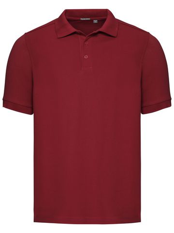 Getailleerd stretchpoloshirt voor heren - CR - Klassiek rood