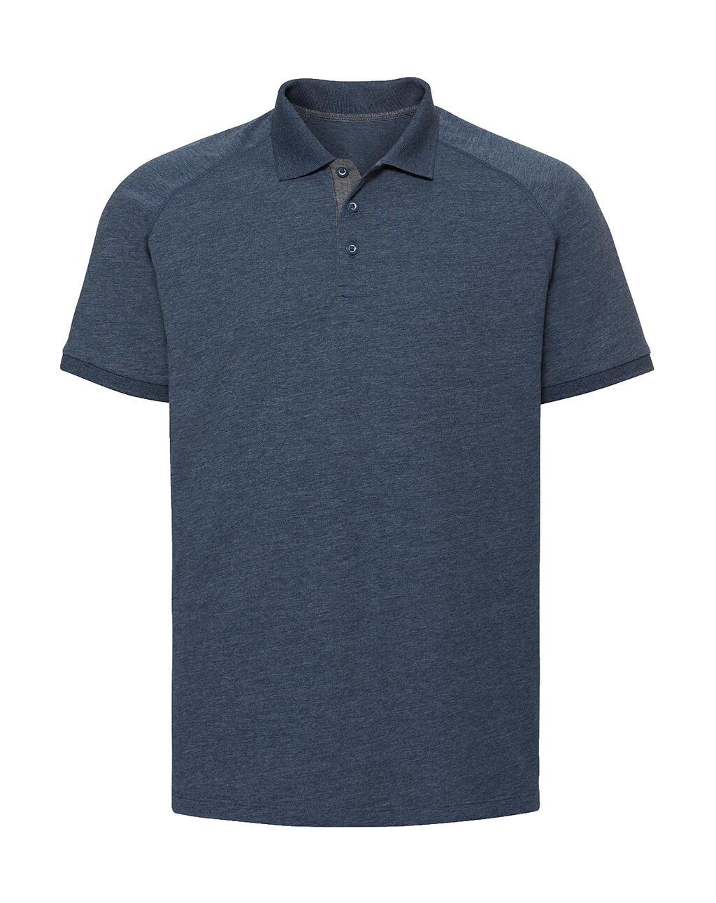 Herenjersey HD Raglan Polo - N9 - Helder marineblauw gemêleerd