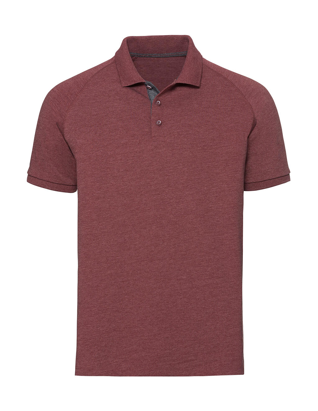 Herenjersey HD Raglan Polo - MM - Kastanjebruine Mergel