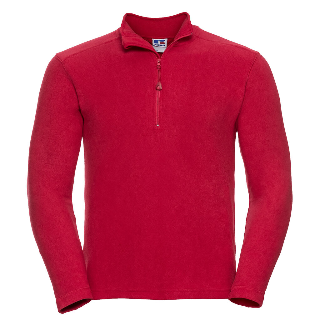 Men's Microfleece with 1/4 Zip - CR - Classic Red