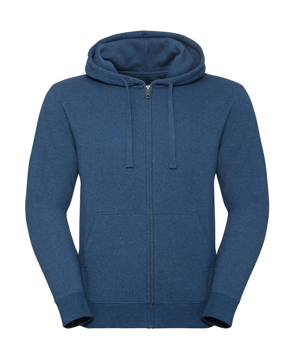 Authentieke Melange Heren Sweatshirt met Capuchon en Rits - OM - Oceaanmelange