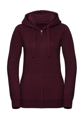 Authentic Melange Zipped Hood women's sweatshirt - BD - Burgundy Melange