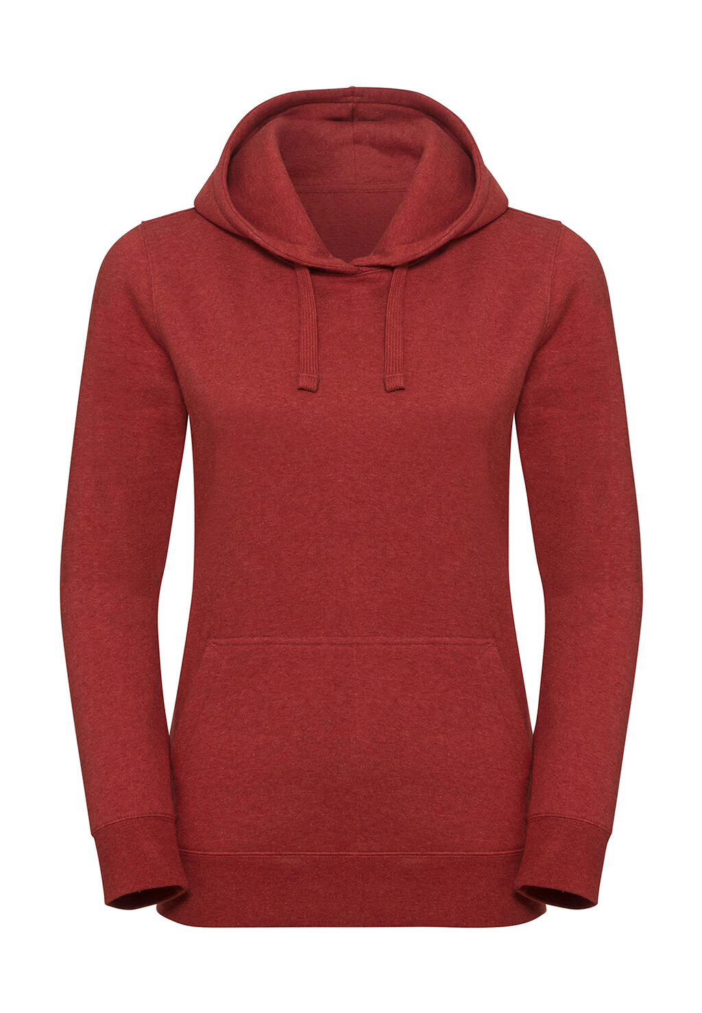 Authentieke Melange Hooded dames sweater - BM - Baksteenrood melange