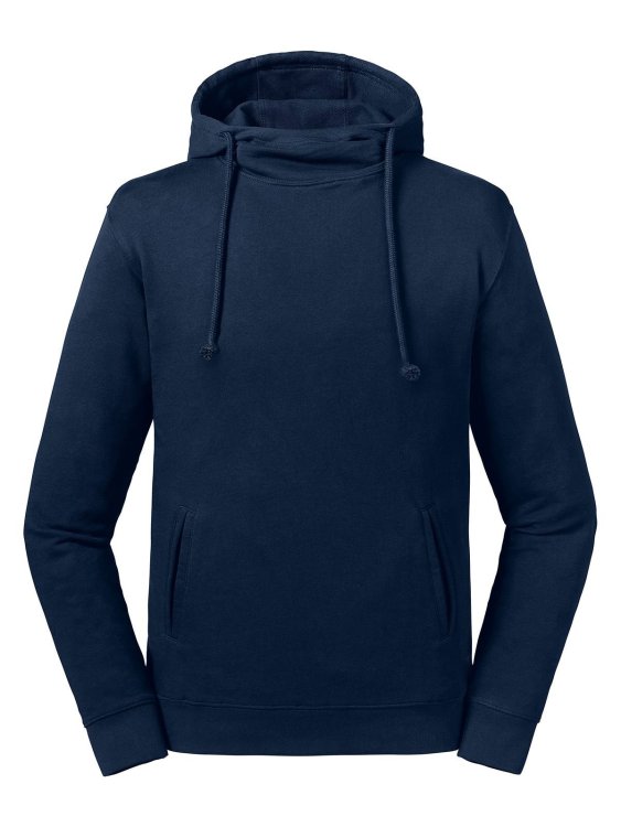 Pure biologische sweater met hoge kraag en capuchon - FN - Franse marine