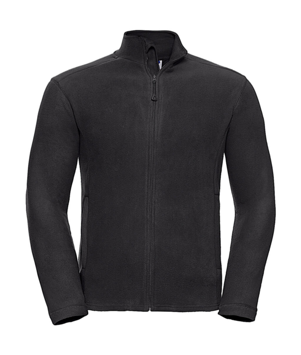 Heren microfleece trui met volledige ritssluiting - 36 - Zwart