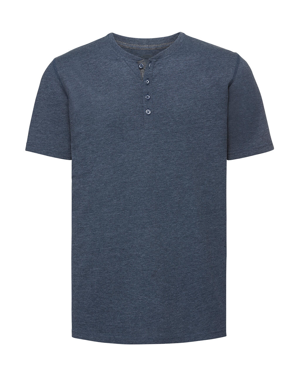 Henley HD T-shirt - N9 - Helder marineblauw gemêleerd