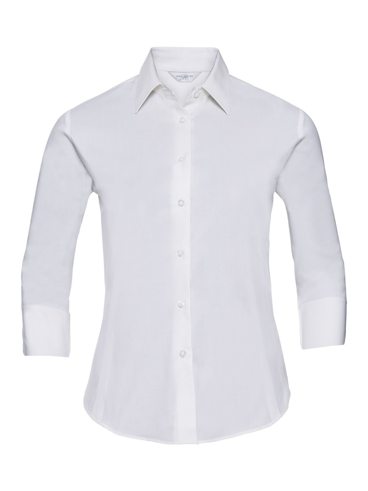 Ladies' Long Sleeve Classic Pure Cotton Poplin Shirt - 30 - White