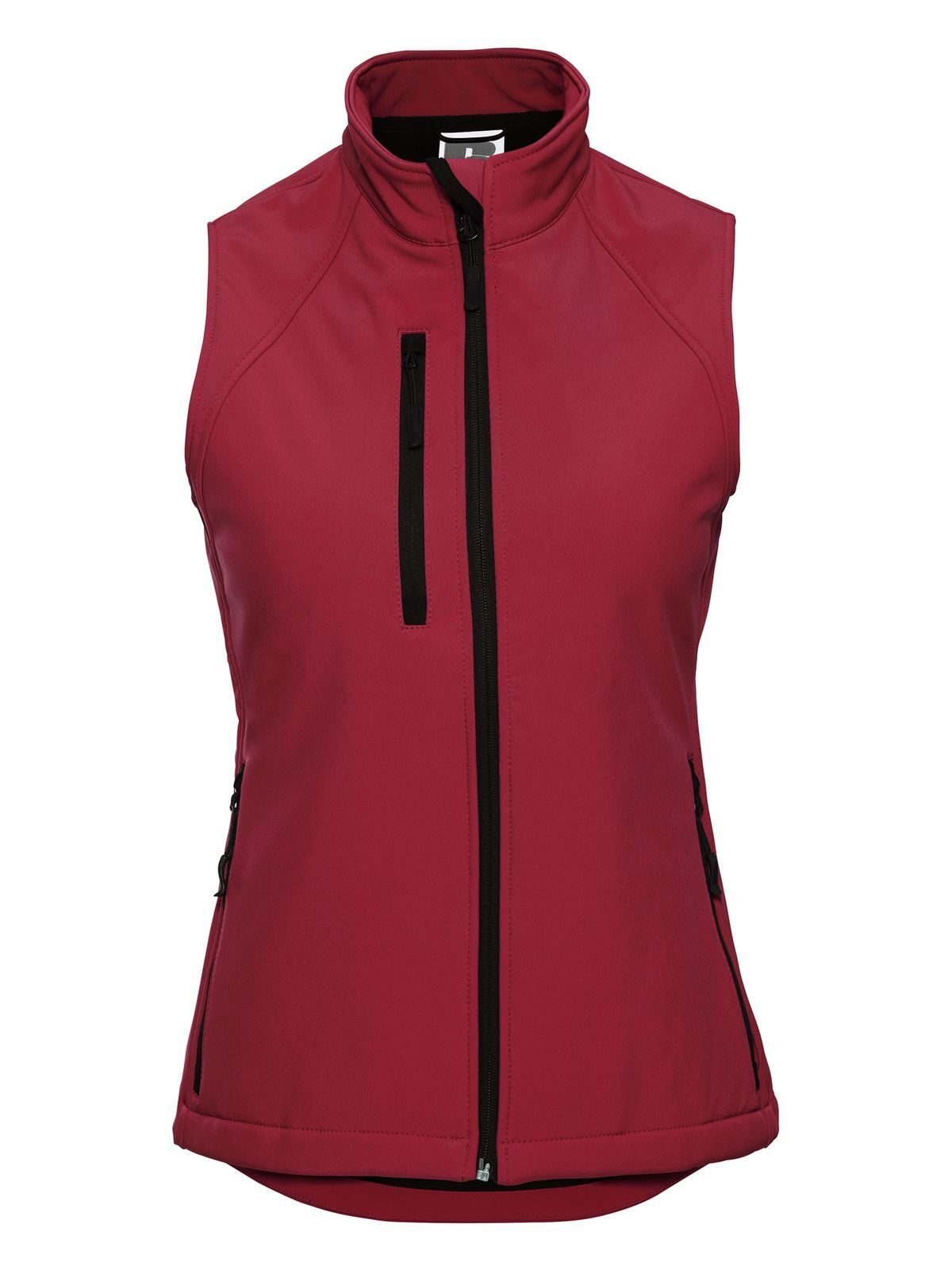Dames softshell vest - CR - Klassiek rood
