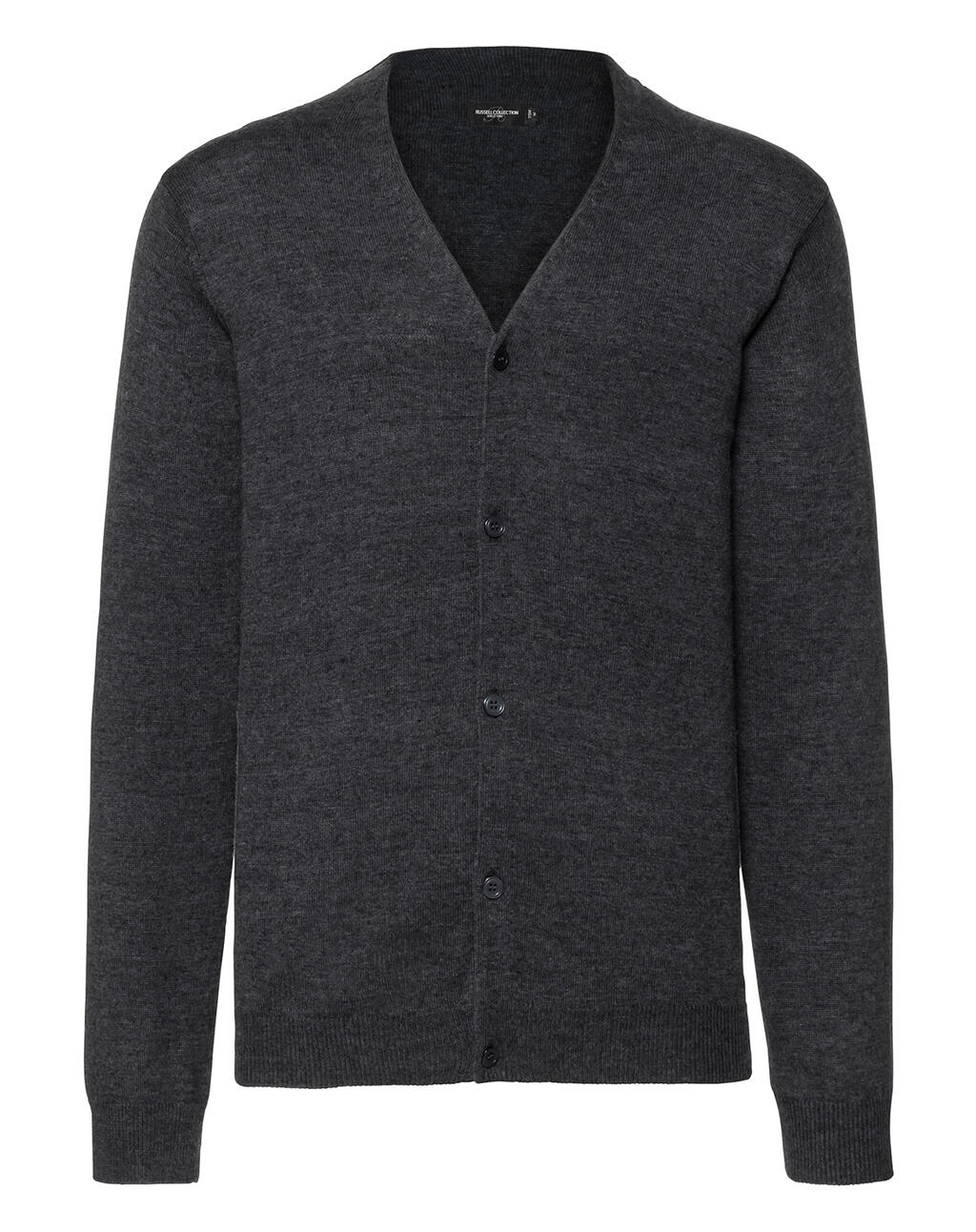 Men's V-neck cardigan - CM - Charcoal Marl