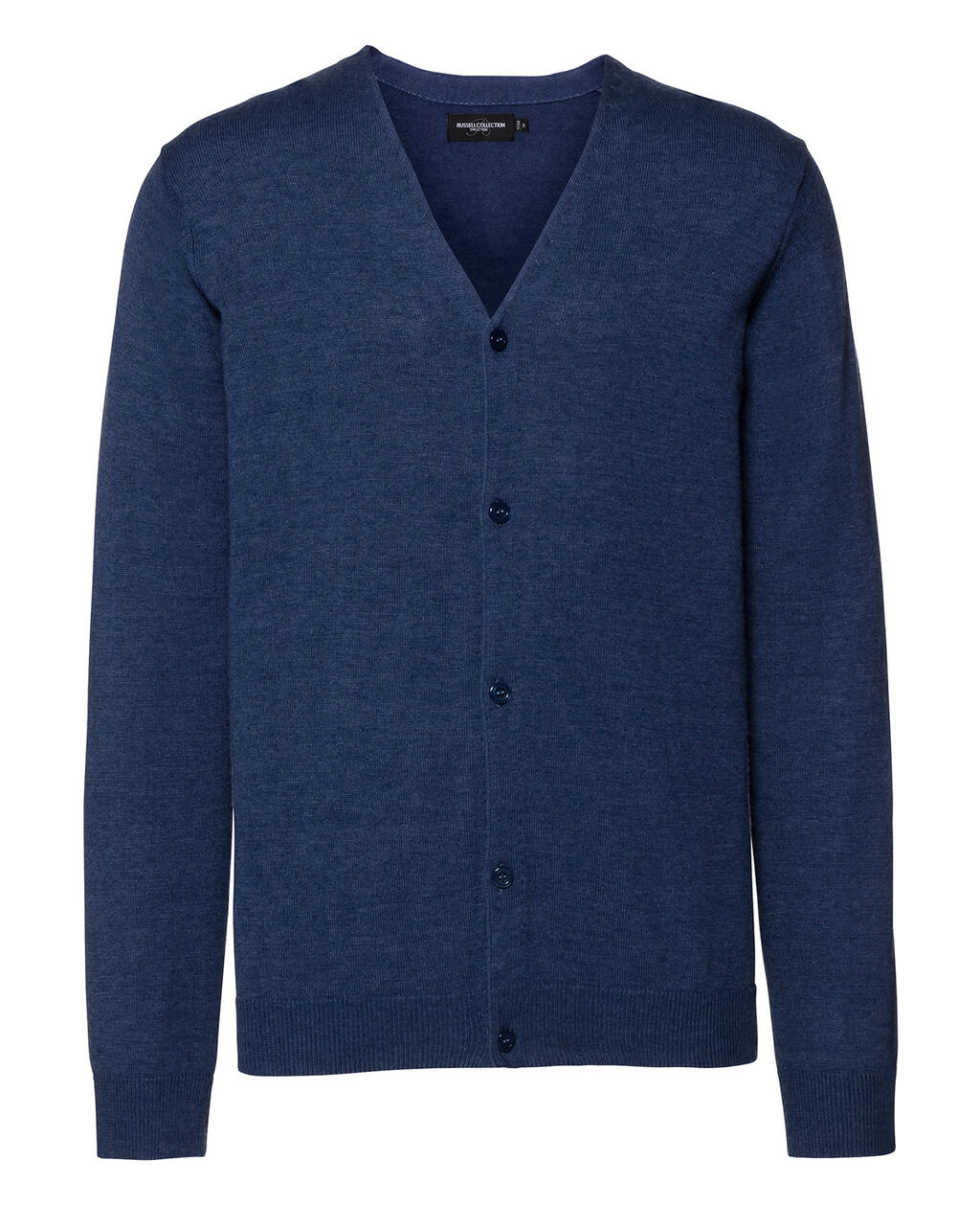 Men's V-neck cardigan - D2 - Denim Marl