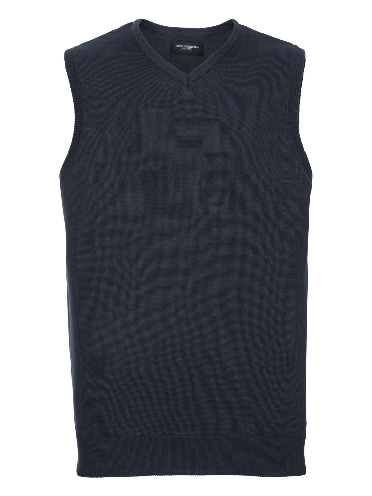 Men's V-Neck Sleeveless Knitted Pullover - FN - French Navy