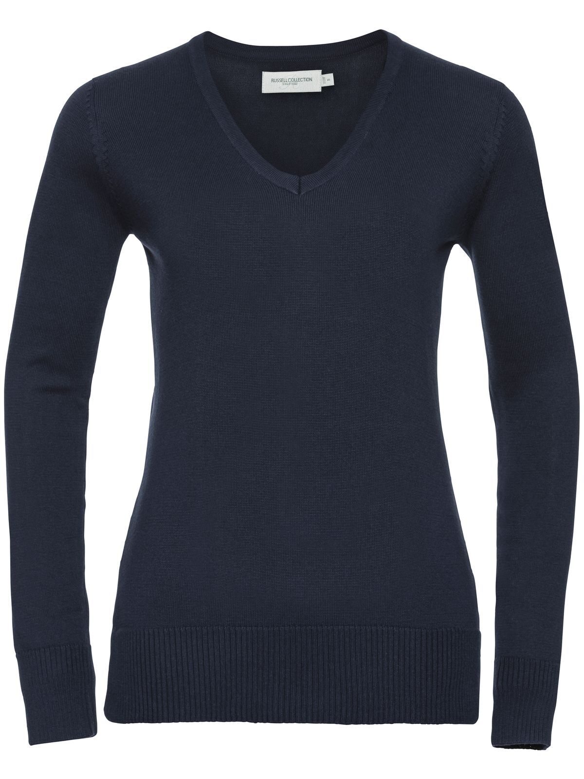 Ladies´ V-Neck Knitted Pullover - FN - French Navy