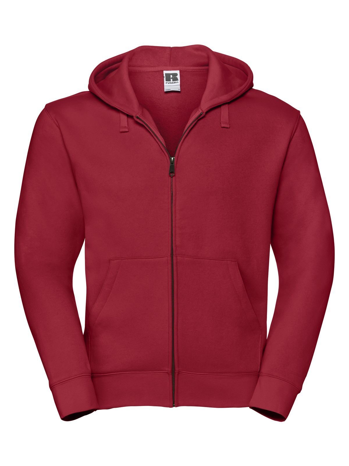 Authentieke herenjas met capuchon en ritssluiting - CR - Klassiek rood