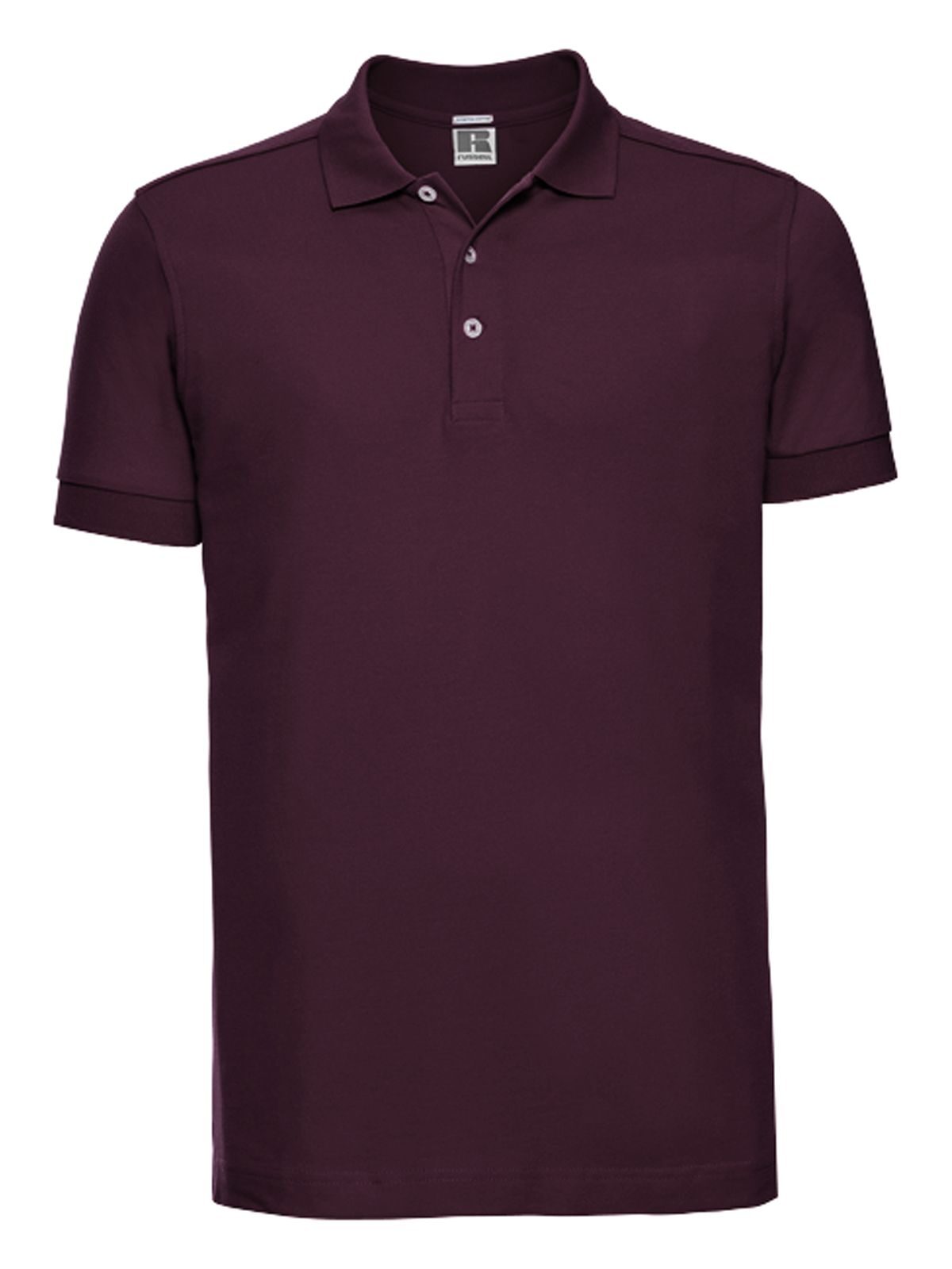 Men's Fitted Stretch Polo - BUR - Burgundy