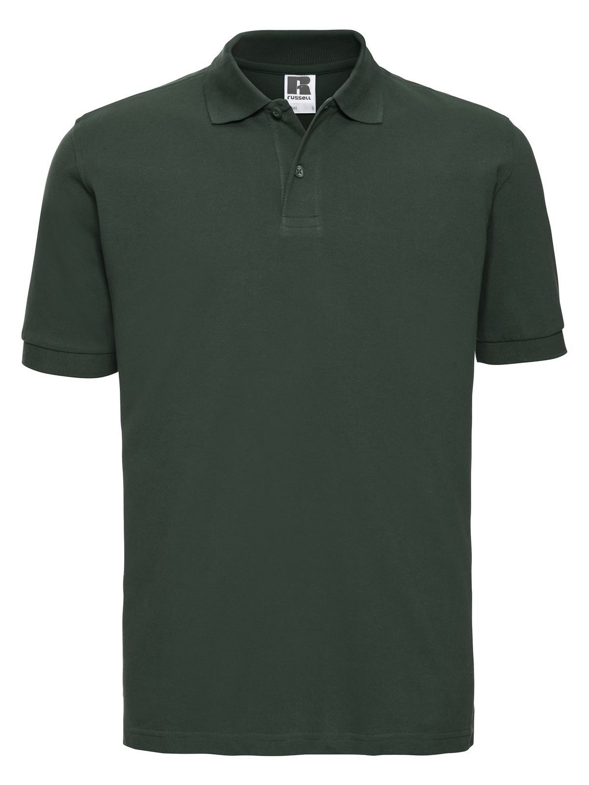 Klassieke katoenen polo voor heren - 38 - Flesgroen