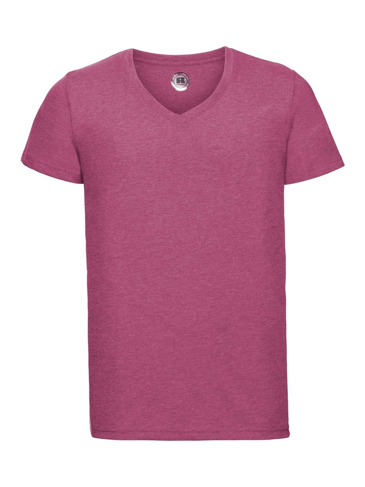 HD T-shirt met V-hals voor heren - 2P - Roze Marmer