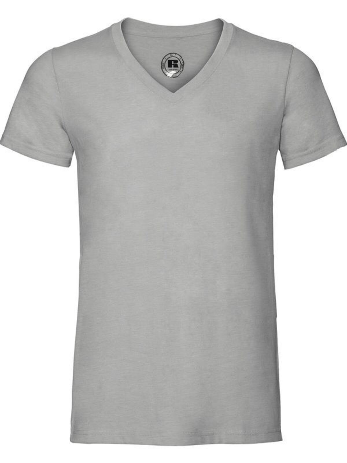 HD T-shirt met V-hals voor heren - S7 - Zilvermarmering