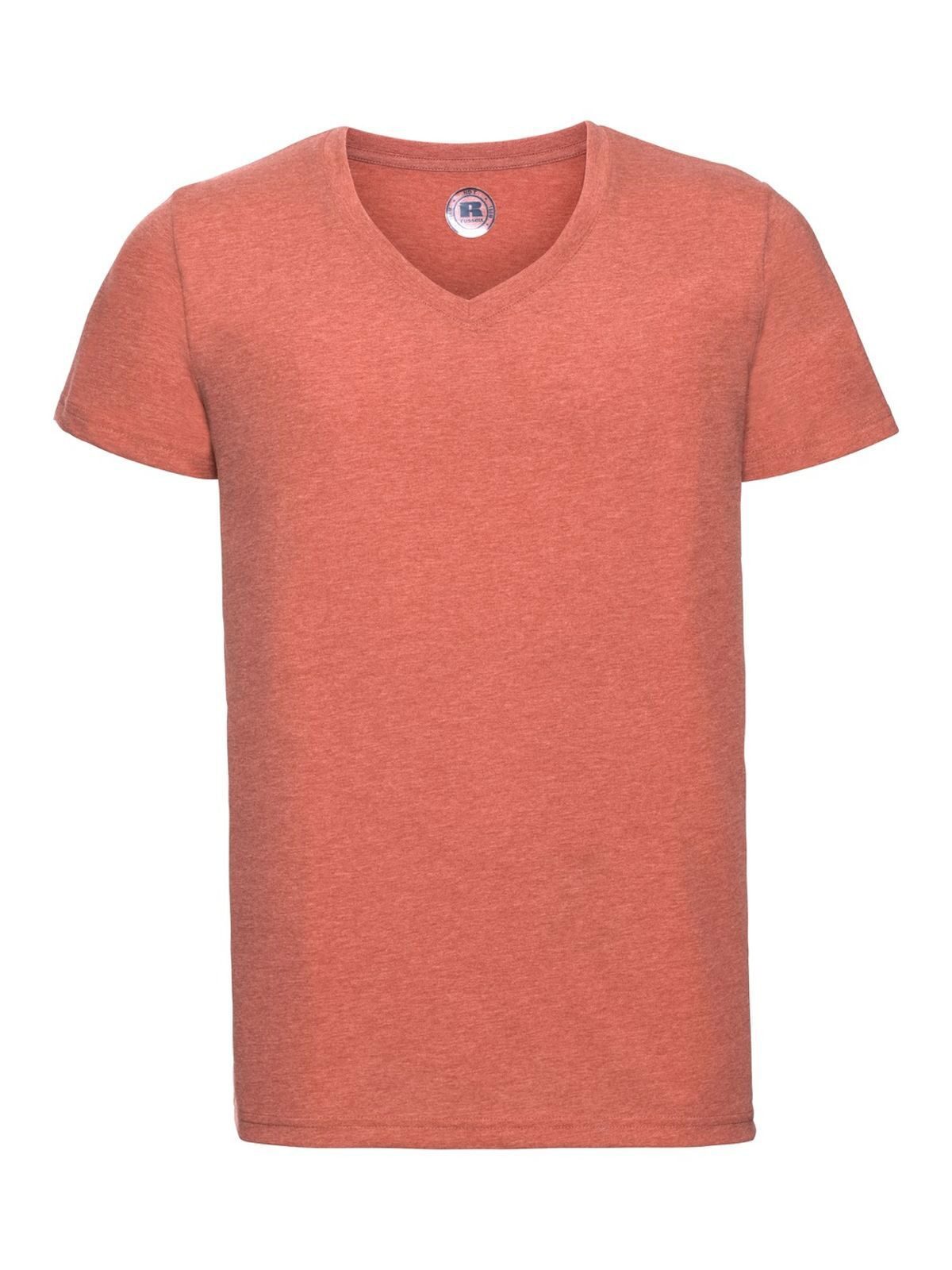 HD T-shirt met V-hals voor heren - 3C - Koraalmergel