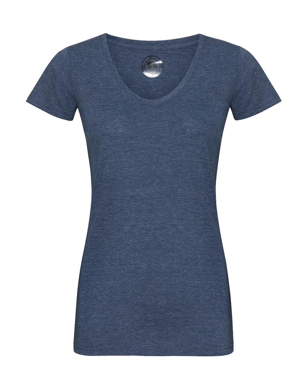 HD dames T-shirt met V-hals - N9 - Helder marineblauw gemêleerd