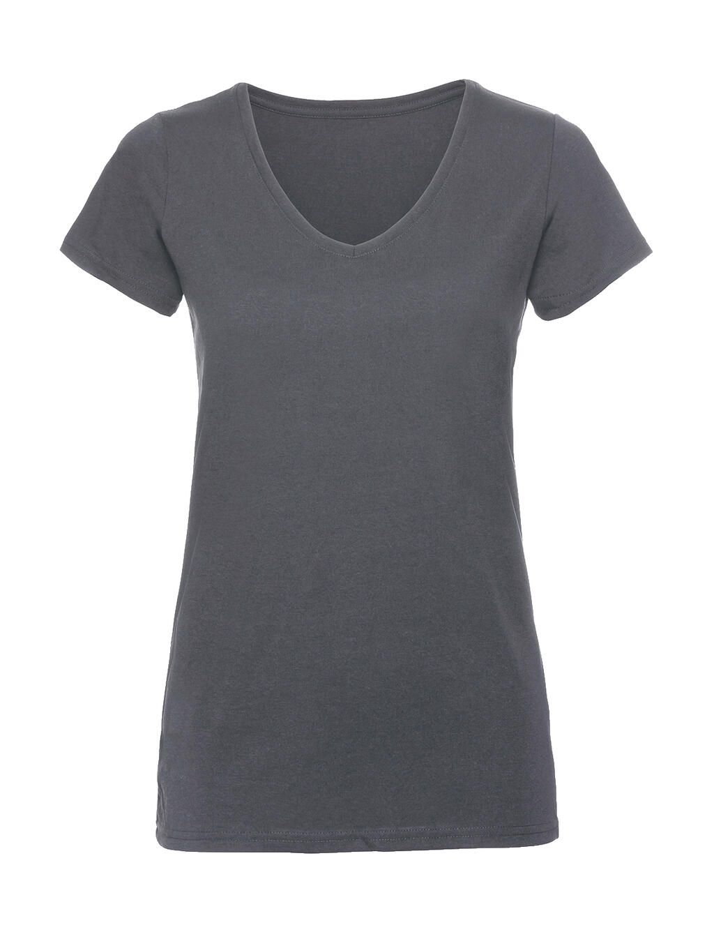 HD dames T-shirt met V-hals - CG - Konvooi Grijs