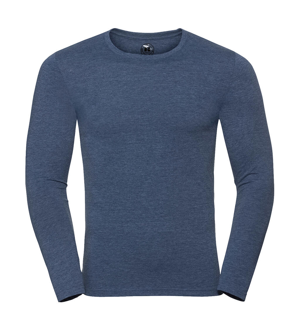 HD T-shirt met lange mouwen voor heren - N9 - Helder marineblauw gemêleerd