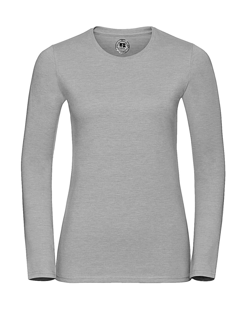 Dames T-shirt met lange mouwen in HD-kwaliteit - S7 - Zilvermarmering