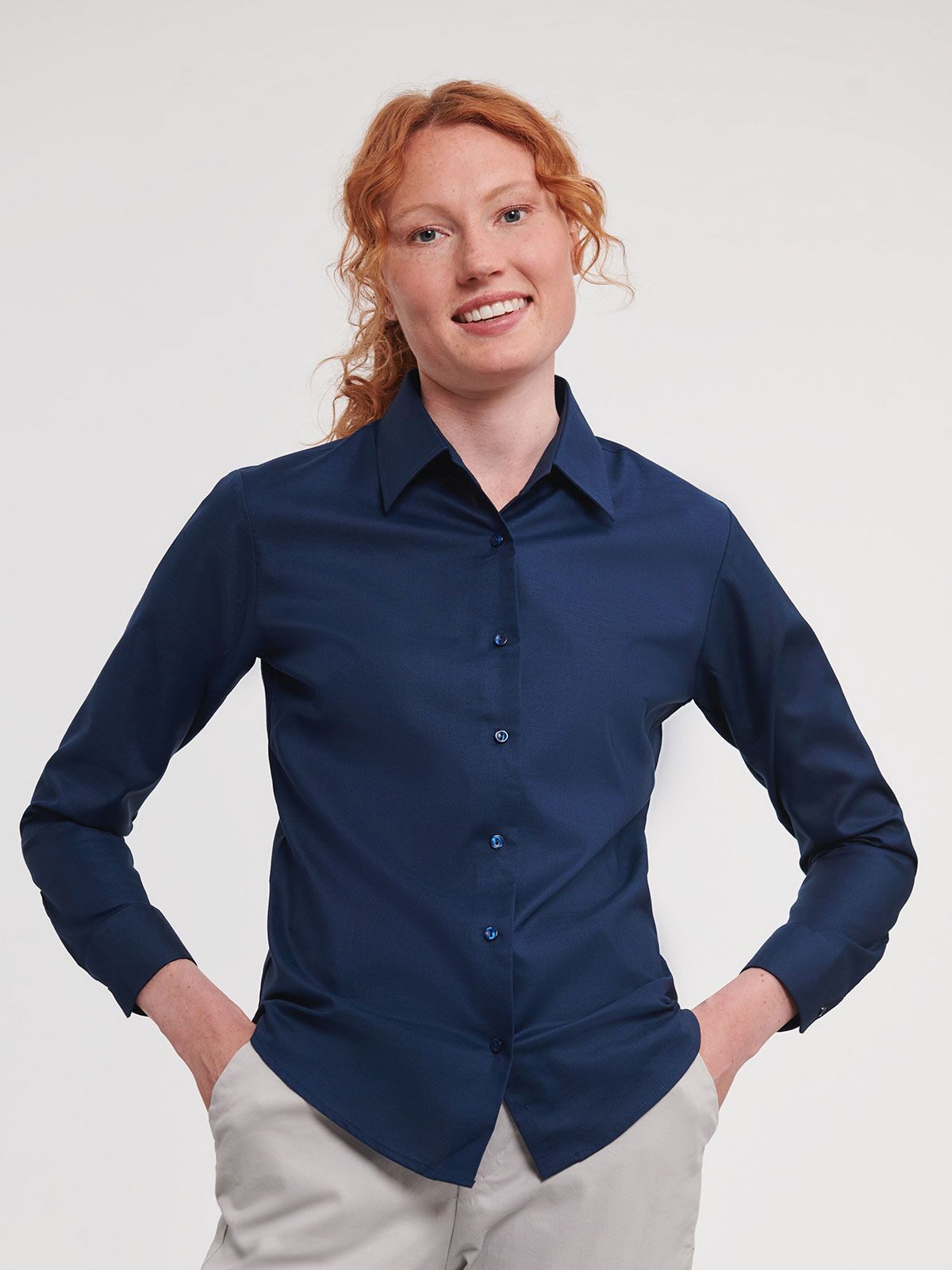 Ladies' Long Sleeve Tailored Oxford Shirt