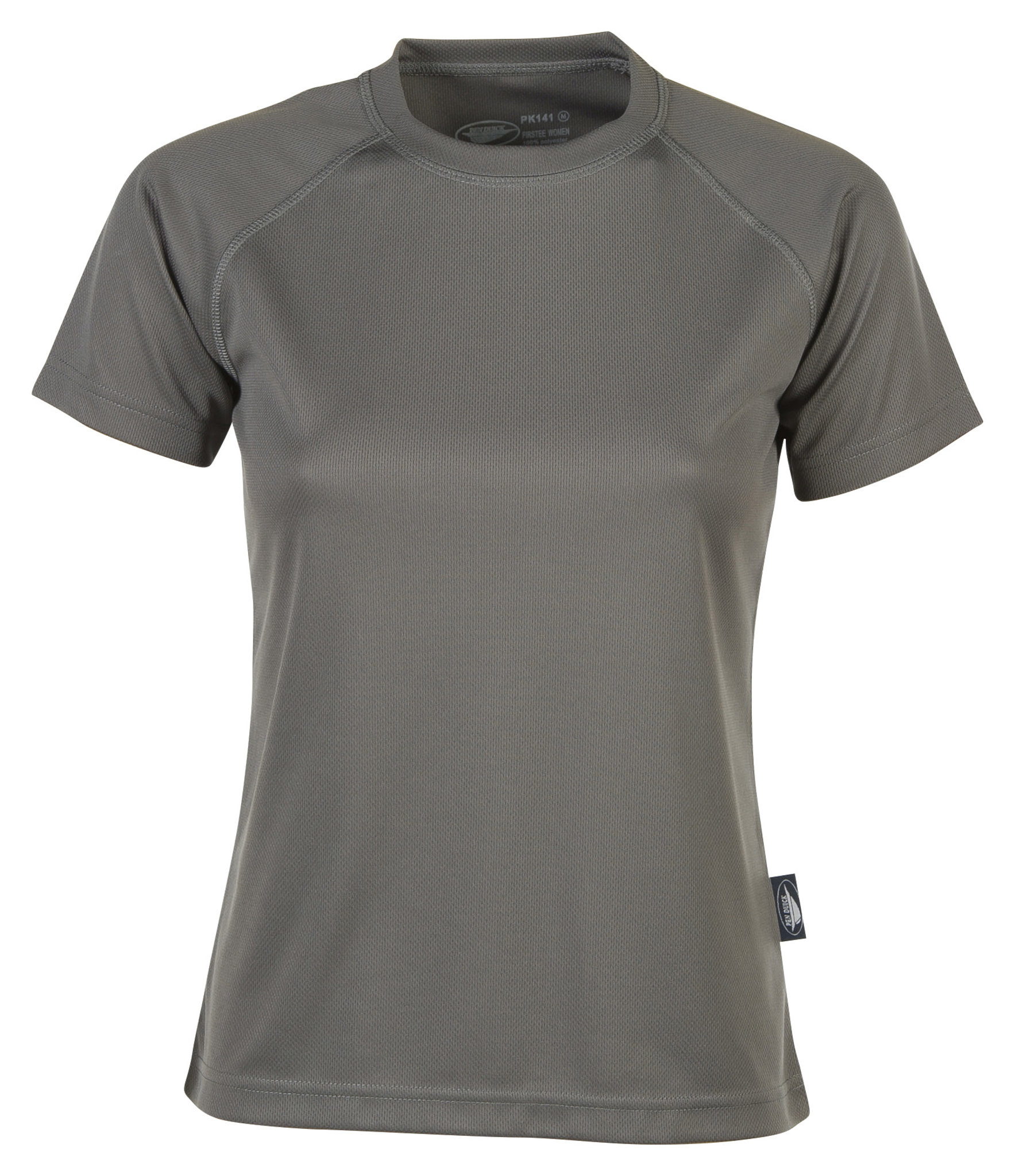 Firstee Women's Crew Neck Short Sleeve Sports Shirt - TT - Titanium