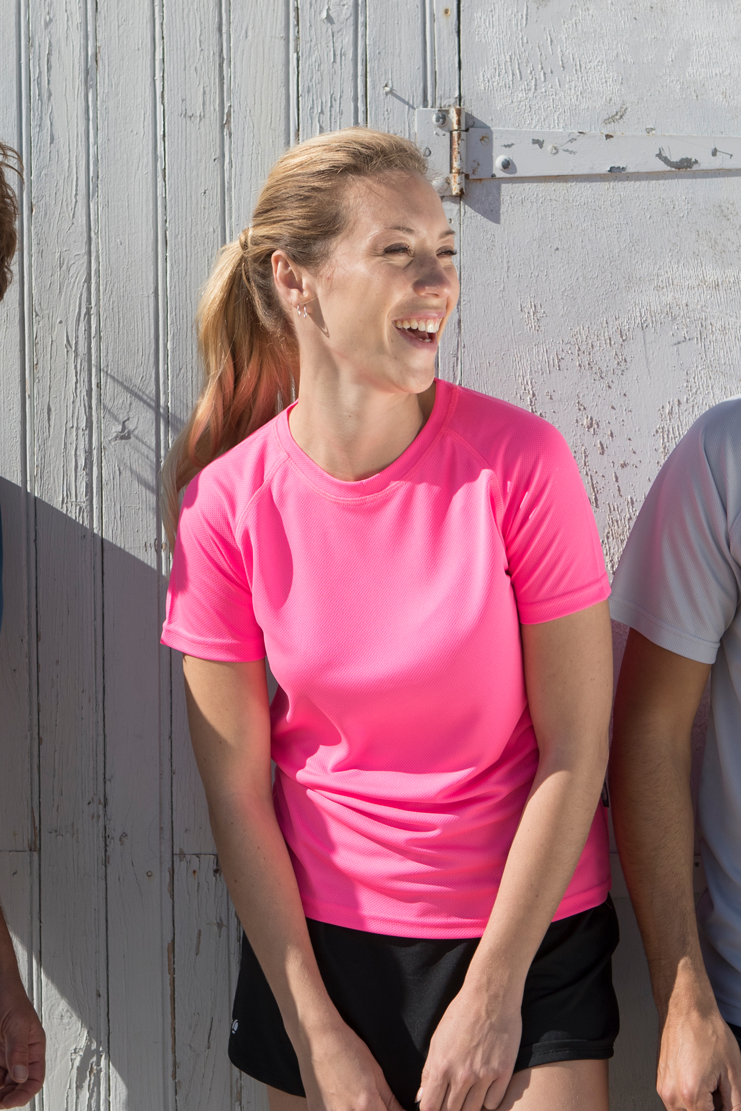 Firstee dames sportshirt met ronde hals en korte mouwen