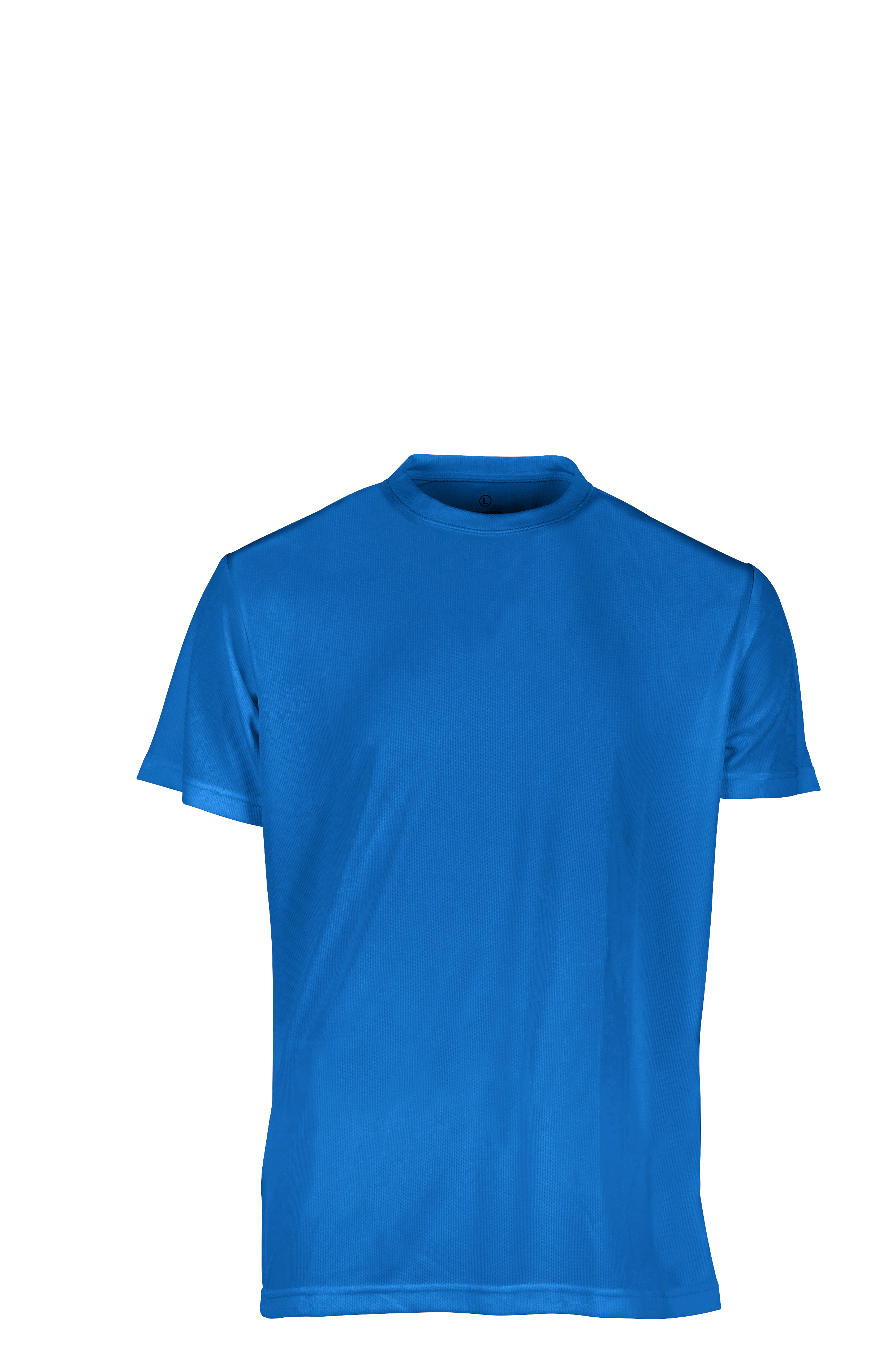 Short-Sleeved Crew Neck Sports Shirt - AQ - Aqua