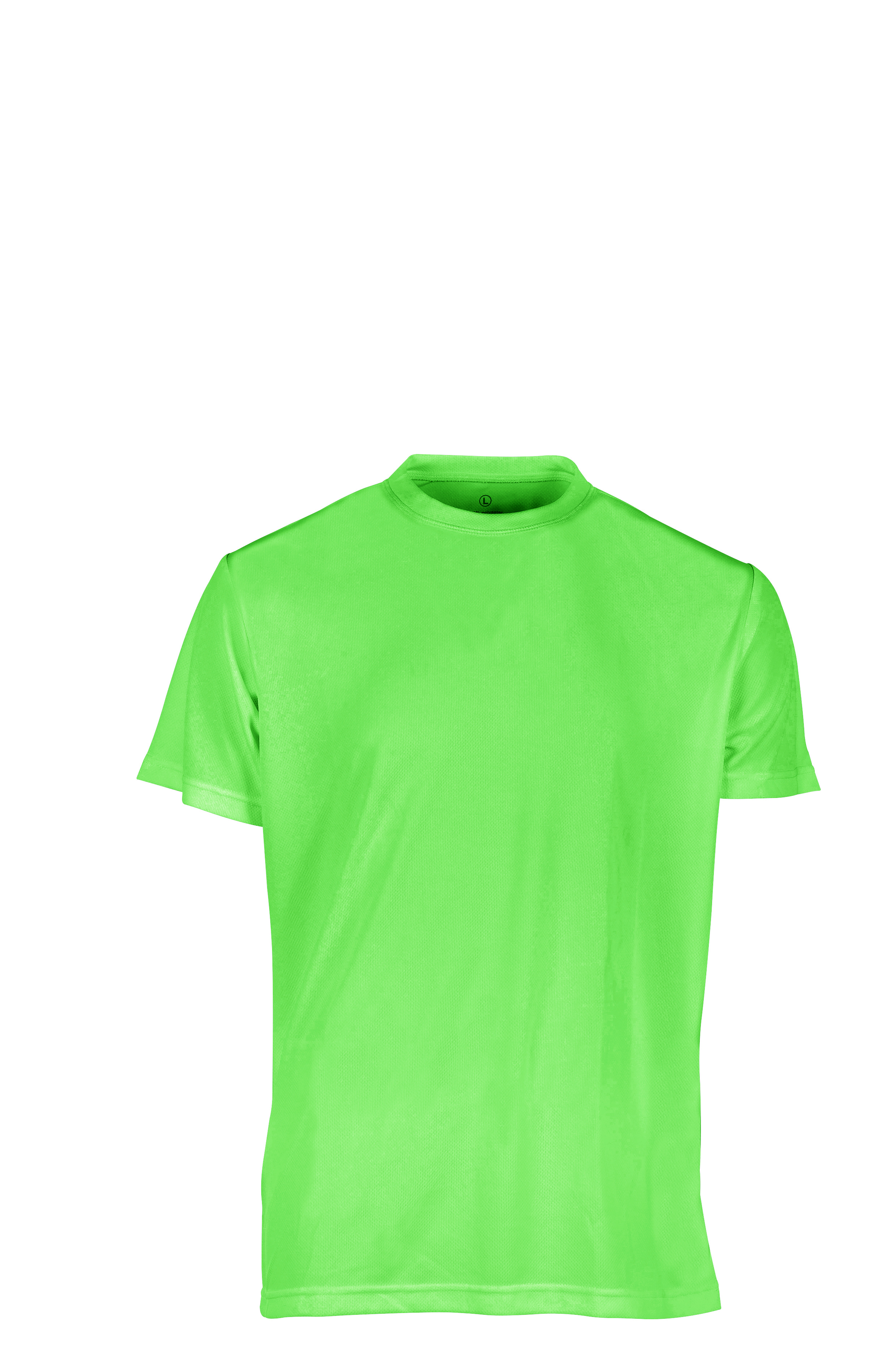 Short-Sleeved Crew Neck Sports Shirt - LI - Lime