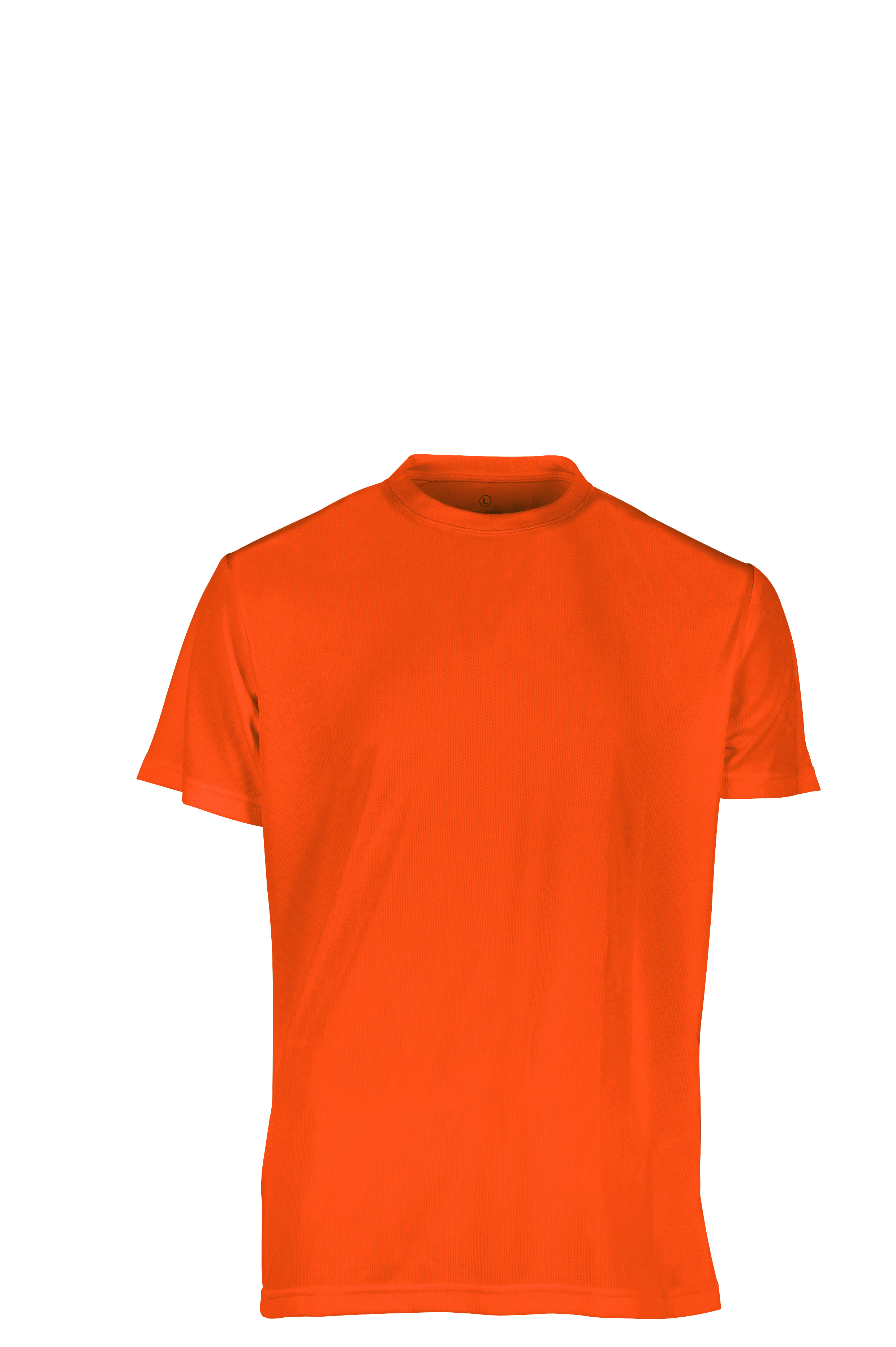Short-Sleeved Crew Neck Sports Shirt - OR - Orange