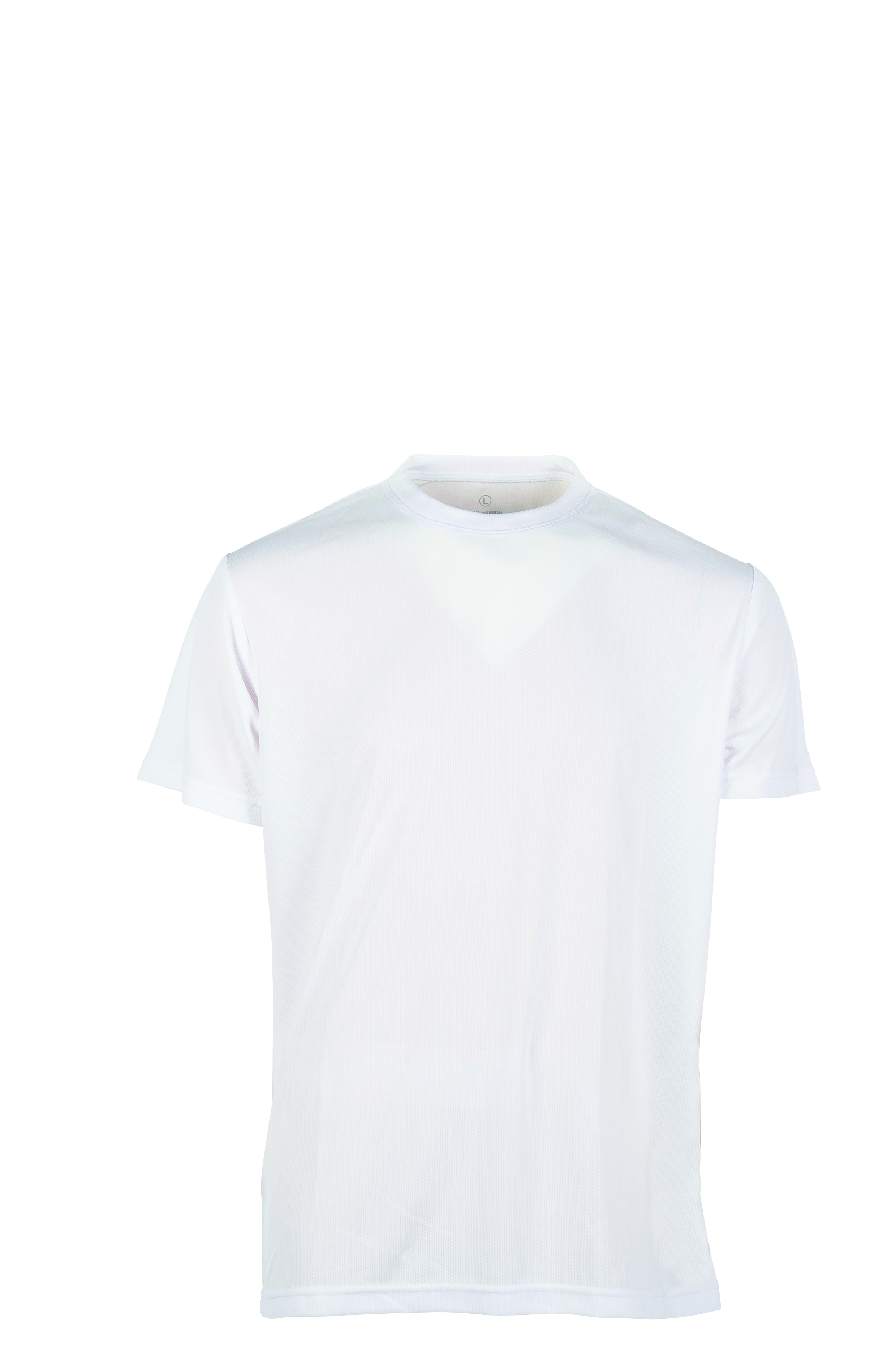 Short-Sleeved Crew Neck Sports Shirt - WH - White/Titanium