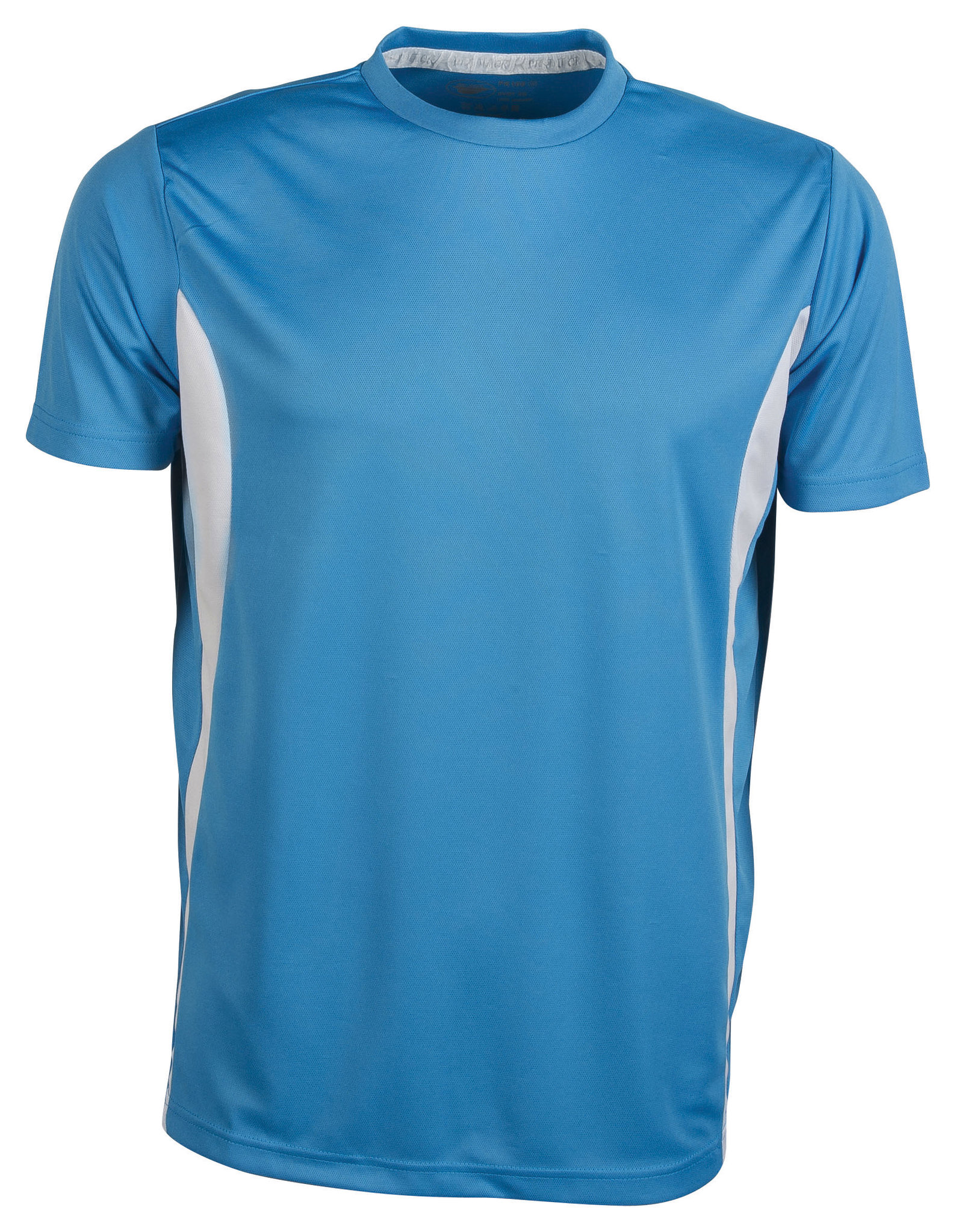Sport T-shirt met contrasterende korte mouwen - AZ - Azuurblauw/Wit