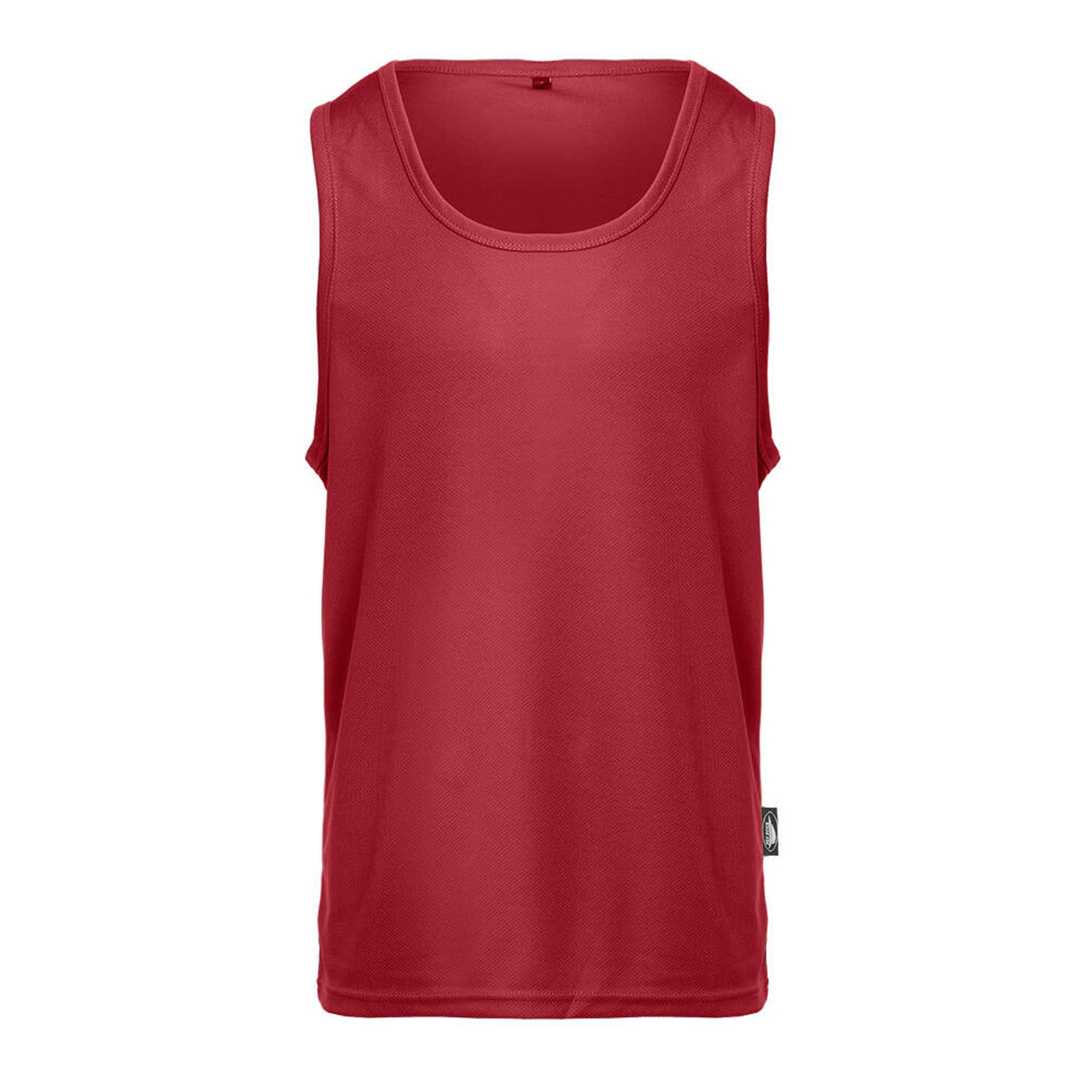 Firstop Crew Neck Sports Tank Top - RD - Red