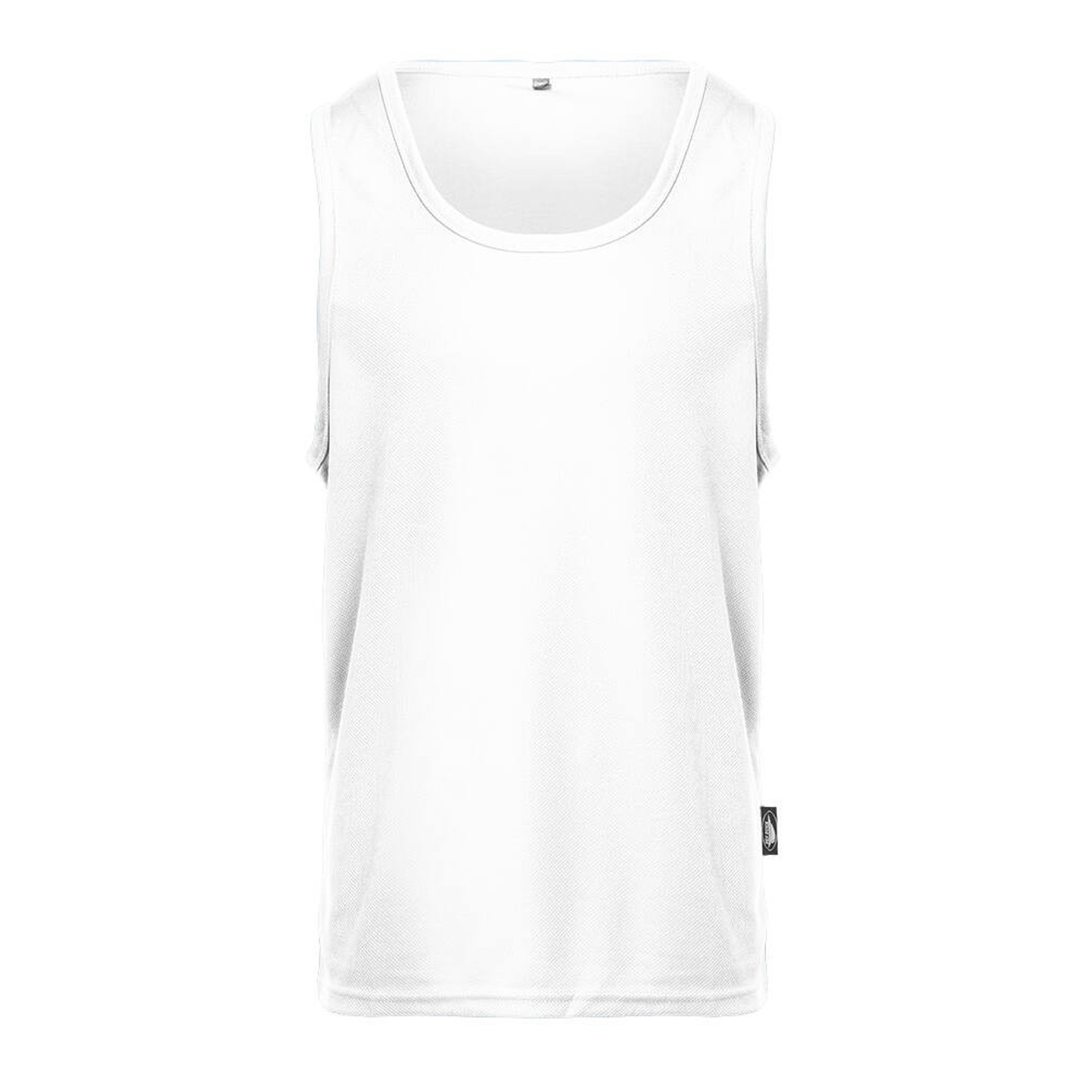 Firstop Crew Neck Sports Tank Top - WH - White/Titanium