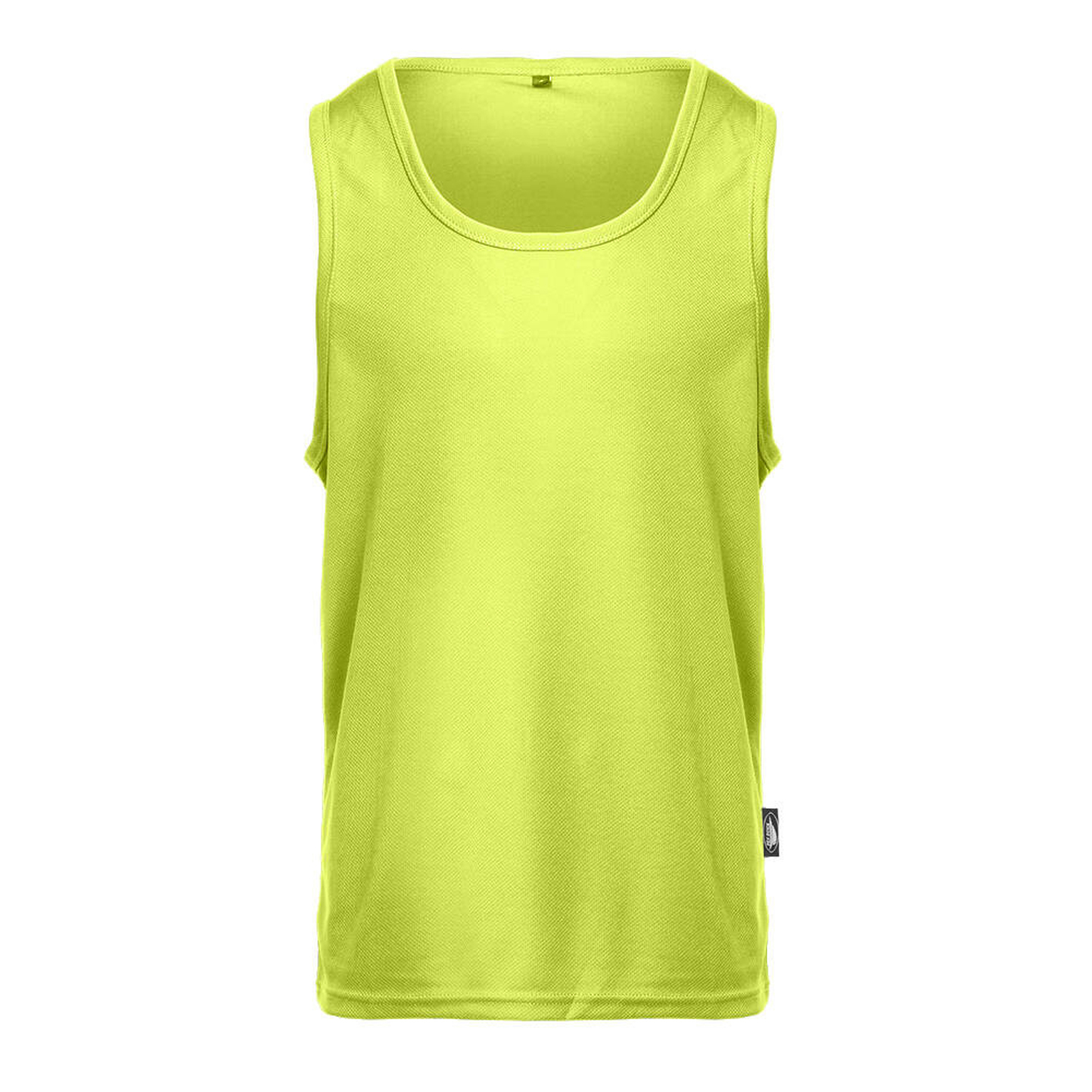 Firstop Crew Neck Sports Tank Top - YE - Fluorescent Yellow