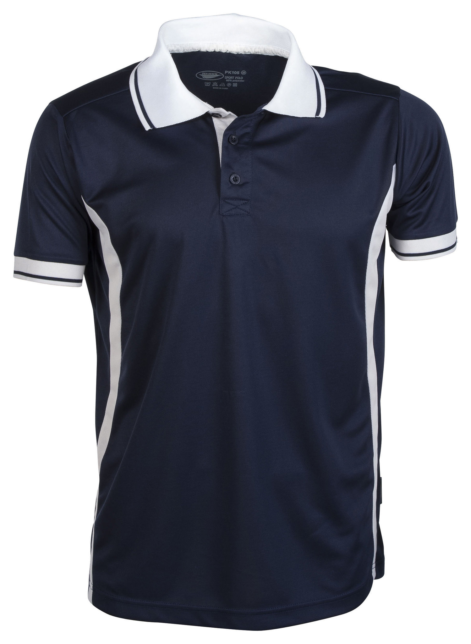 Sportpolo met contrasterende korte mouwen - NY - Marine