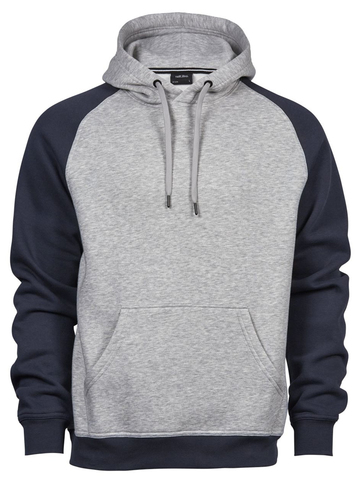 Tweekleurige hoodie - 203 - HEATHER NAVY - NAVY