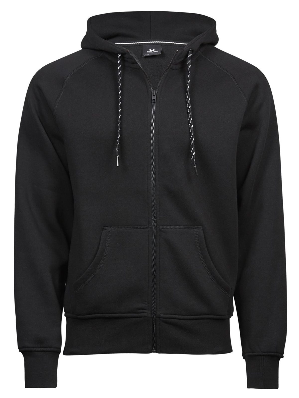 Men's Fashion Full Zip Hood - BLK - Black