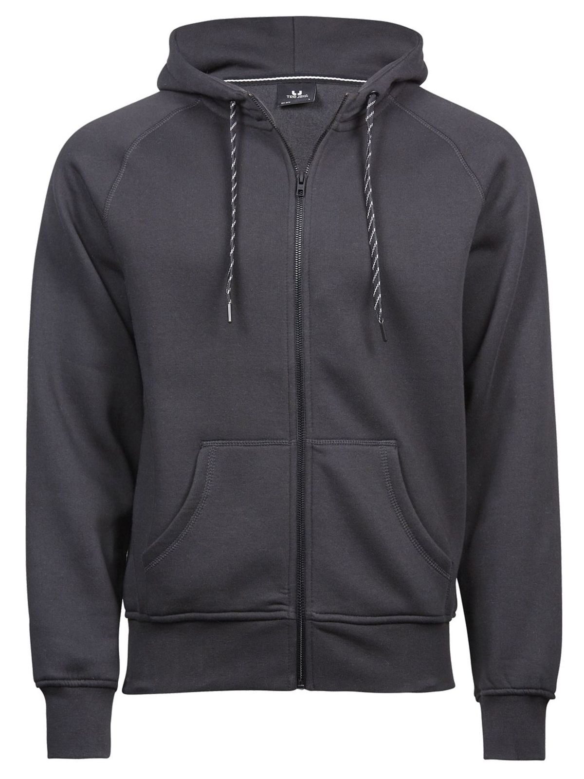 Men's Fashion Full Zip Hood - Dark Grey