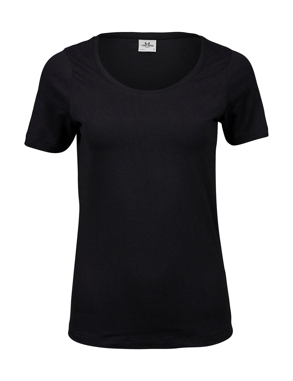 Stretch T-shirt voor dames - 101 - Zwart