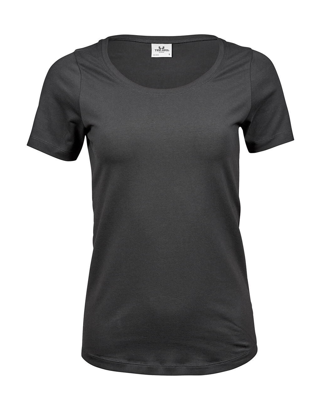 Stretch T-shirt voor dames - 128 - Donkergrijs