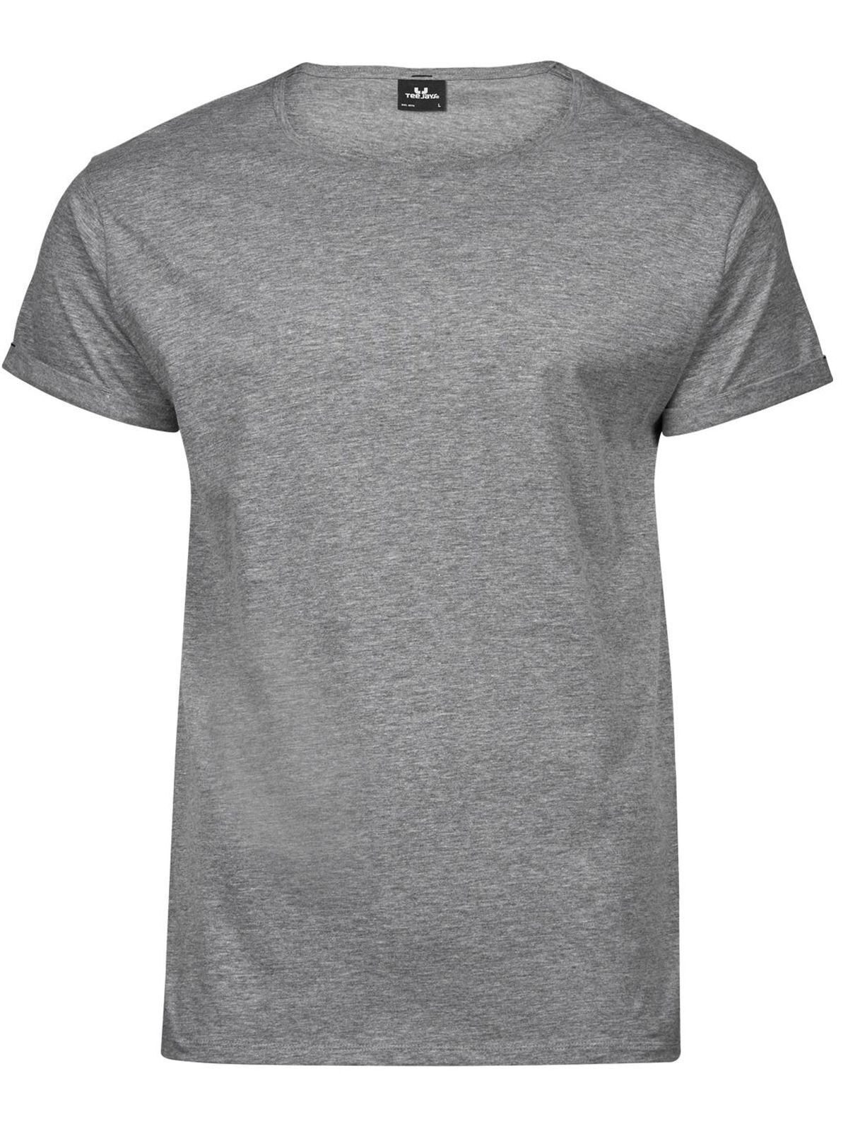 Men's Roll-Up Tee - Heather Grey