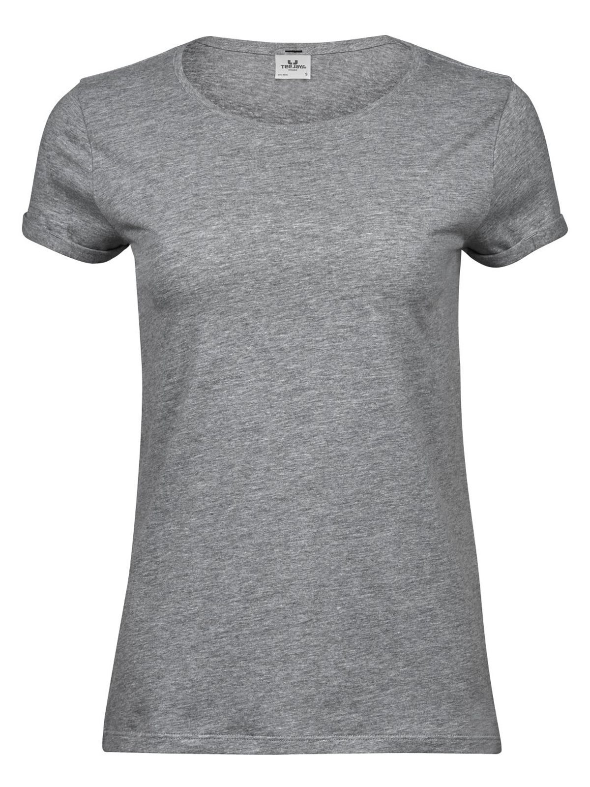 Dames T-shirt met oprolbare pijpen - Heidegrijs