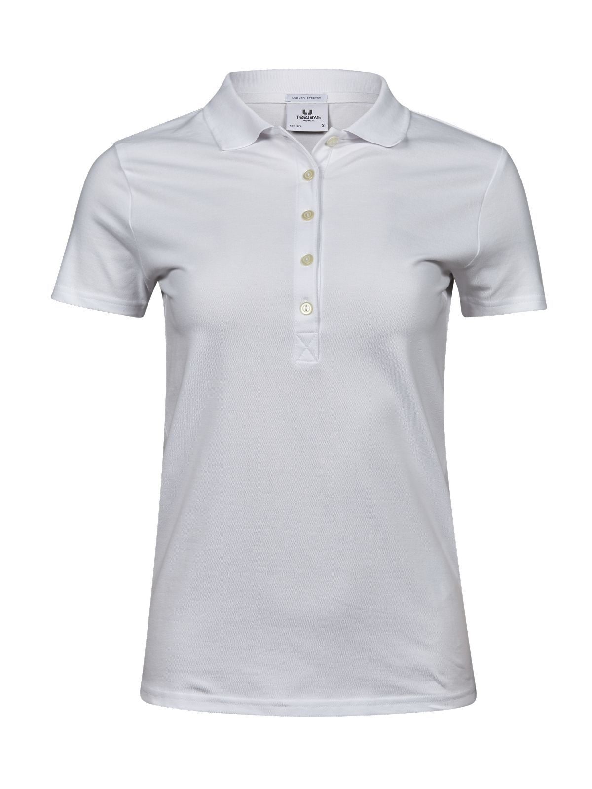 Women's Luxury Stretch Polo - WHT - White