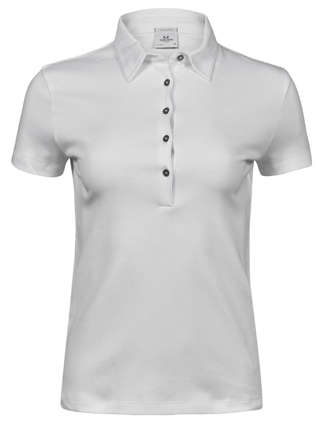 Women's Pima Cotton Polo - WHT - White