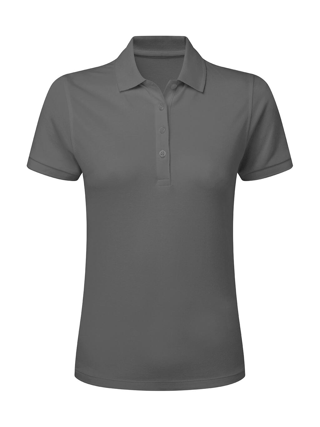 Women's Stretch Polo Shirt without Signature Tag - 130 - Charcoal