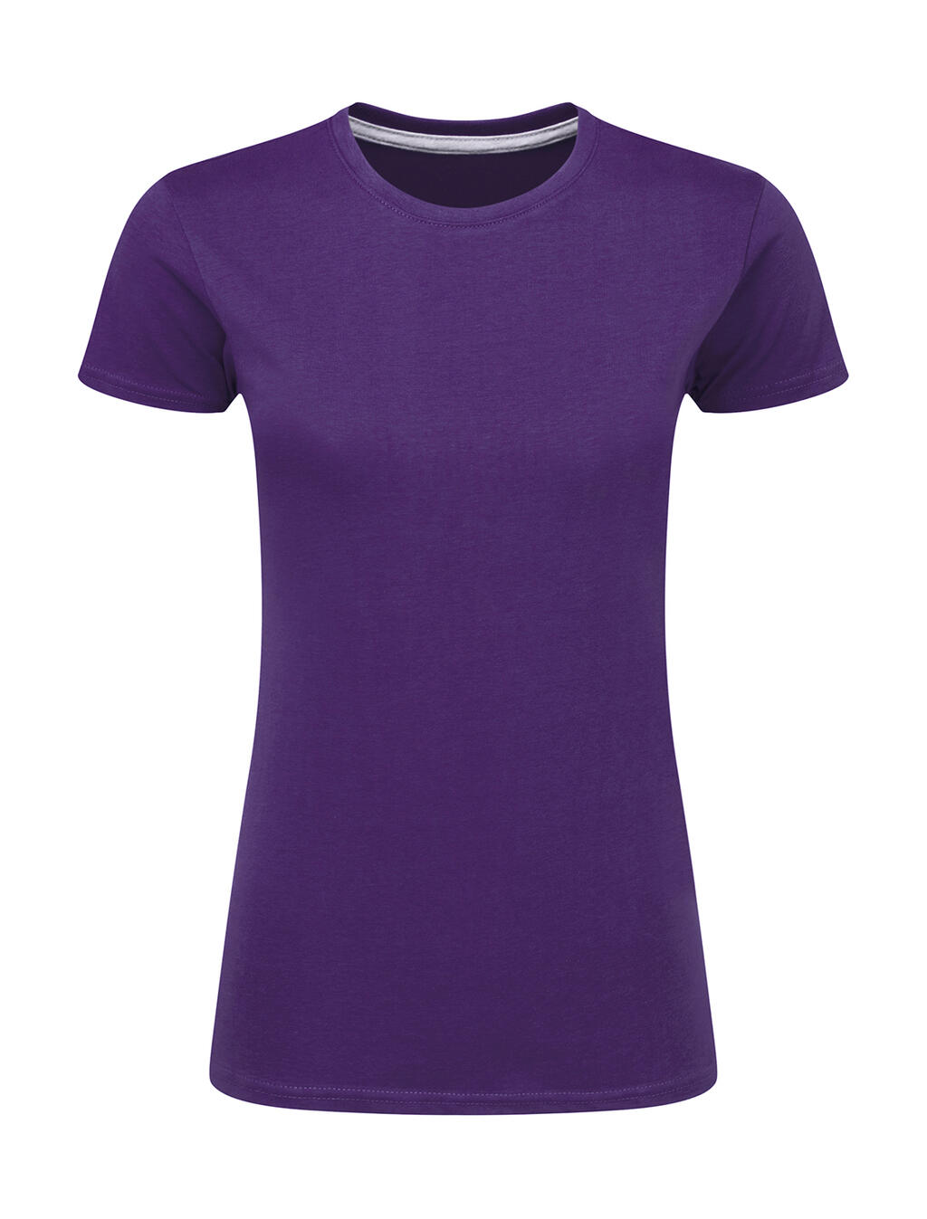 Dames T-shirt met logo, zonder label. - 349 - Paars