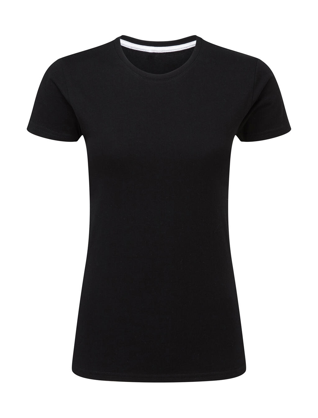 Dames T-shirt met logo, zonder label. - 104 - Donkerzwart